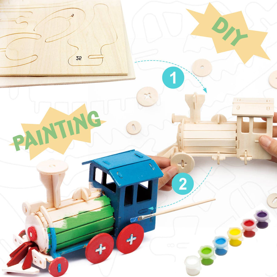 3D Puzzle & Paint: Locomotive