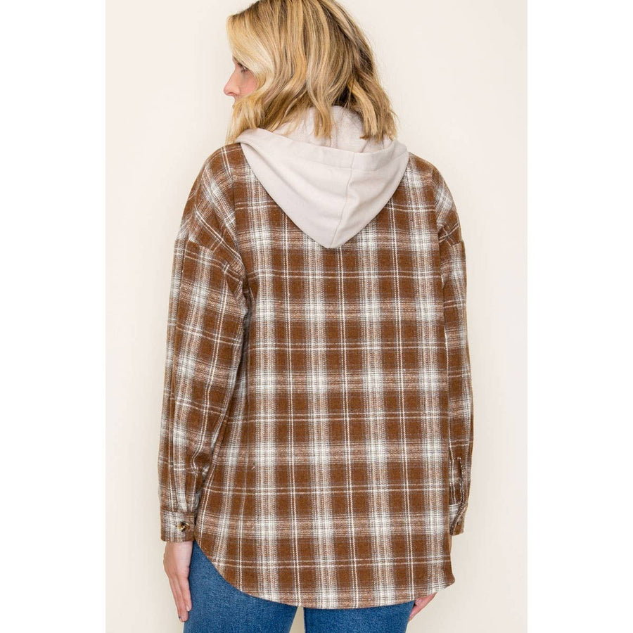 Twofer French Terry Plaid Jacket