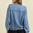 Load image into Gallery viewer, Doe &amp; Rae - DENIM BOMBER JACKET
