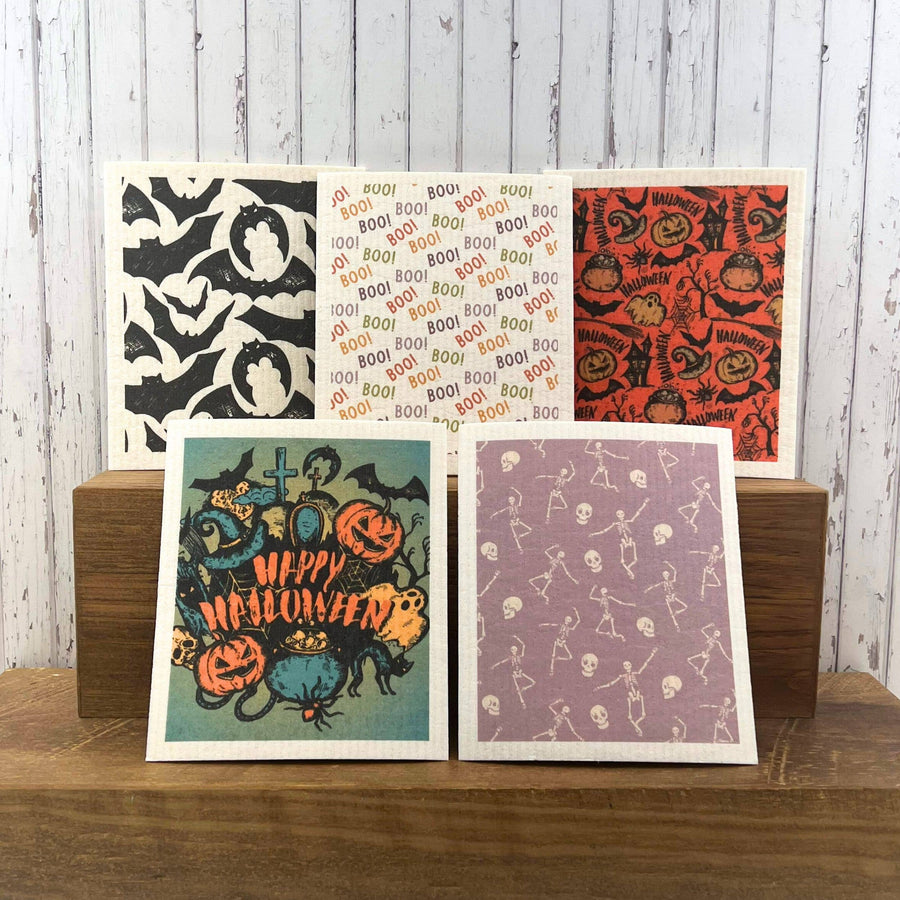 Boo! Fall Pattern Swedish Dishcloth