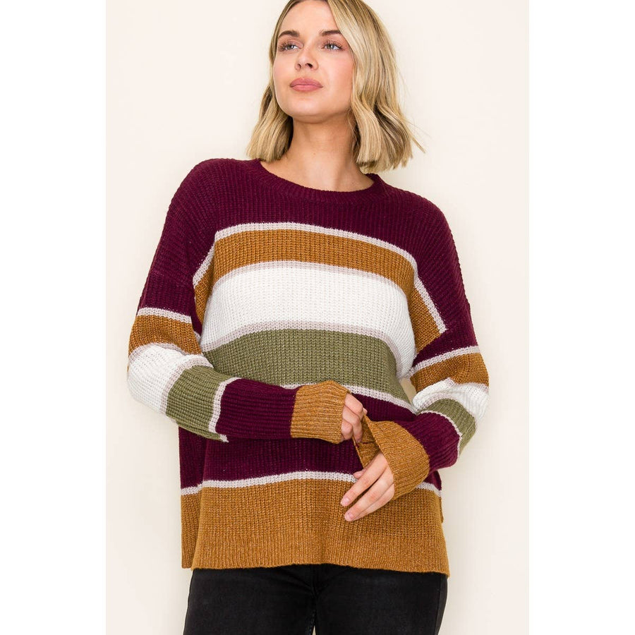 Multi Color Blocked Sweater