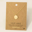Load image into Gallery viewer, Gold Dipped Etched Mountain Coin Pendant Necklace
