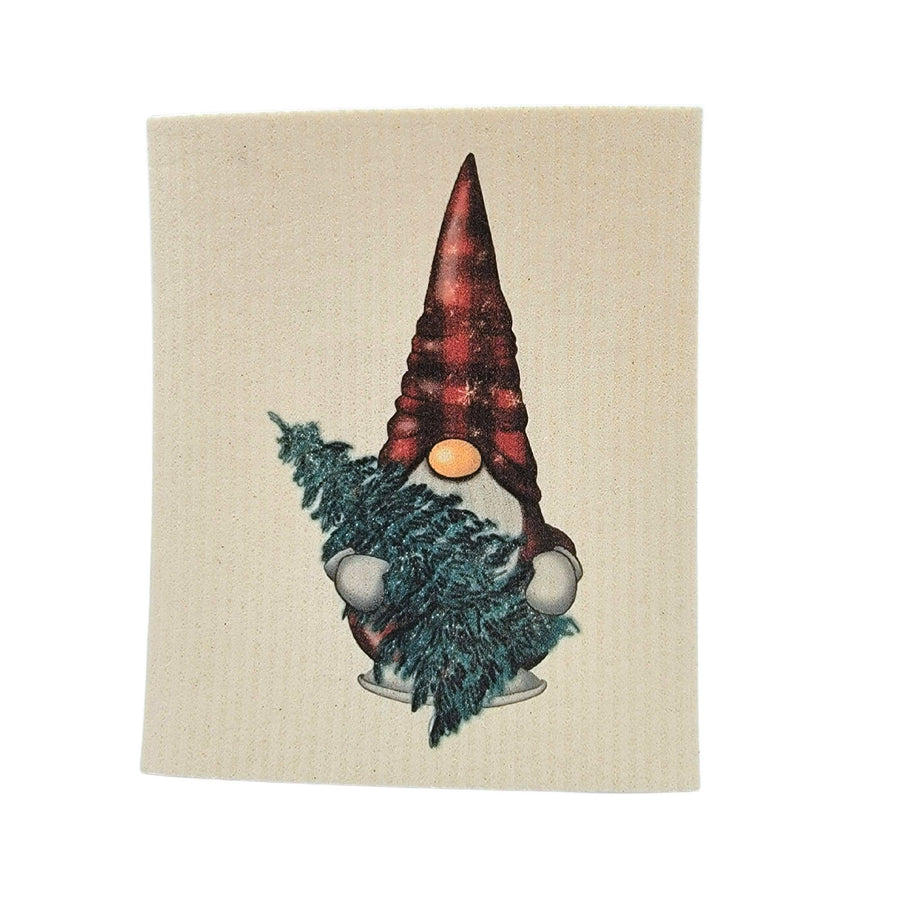 Swedish Dishcloth - Gnome with Christmas Tree