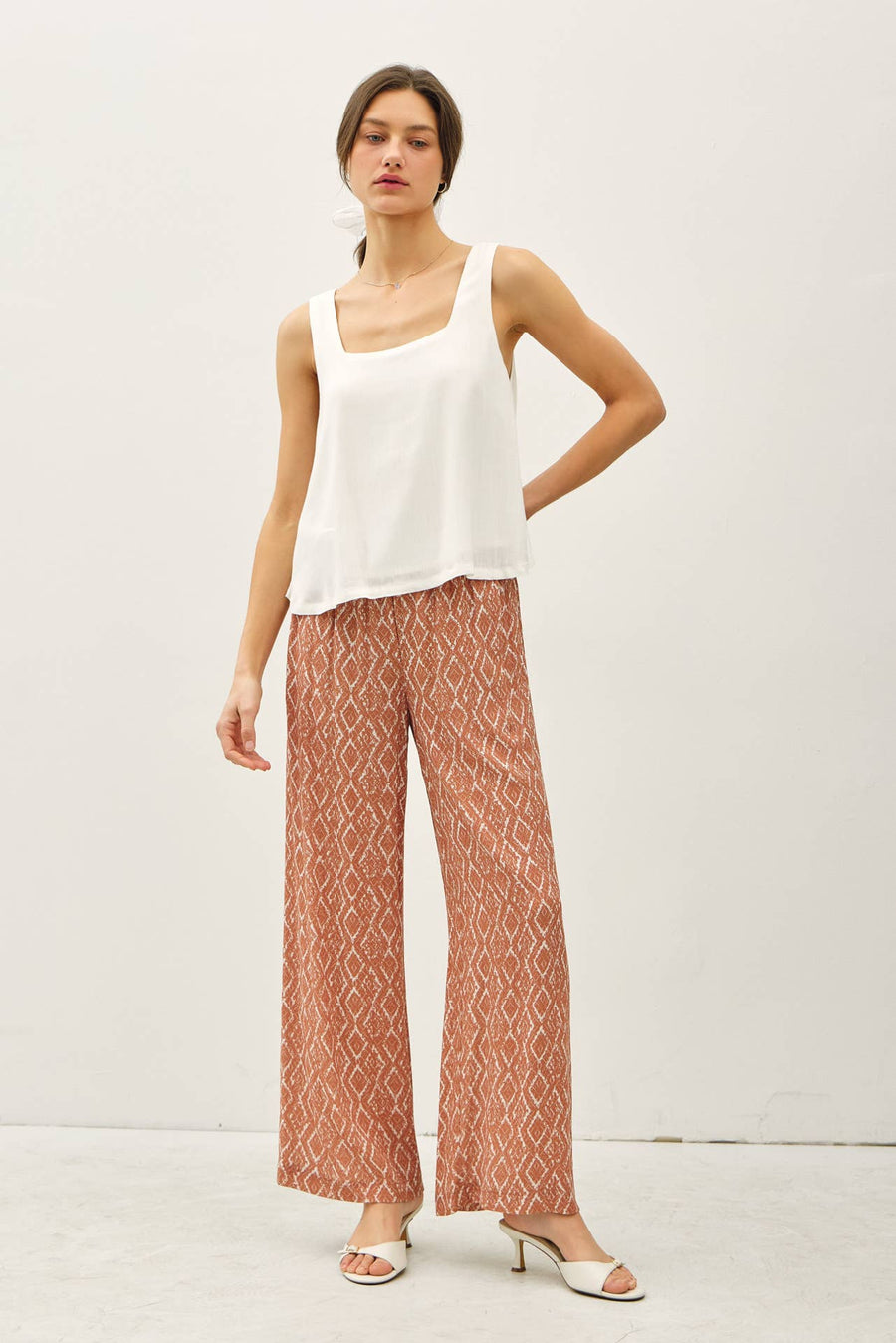 Breezy Wide Leg Printed Pant