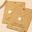 Load image into Gallery viewer, Gold Dipped Etched Mountain Coin Pendant Necklace
