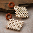 Load image into Gallery viewer, Mia - Wood Woven Earrings
