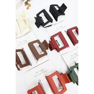 Matte Small Rectangle Hair Claw
