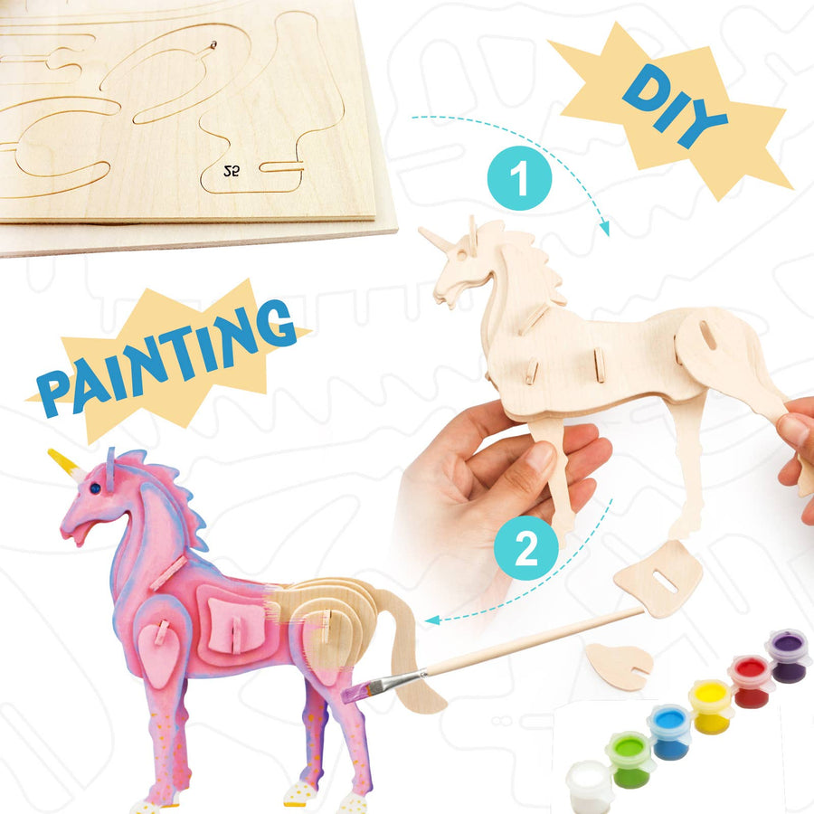 3D Puzzle & Paint: Unicorn