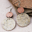 Load image into Gallery viewer, Mia - Printed Cork Wooden Dangle Earrings - 6844
