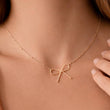 Load image into Gallery viewer, Mia - 18K Gold Waterproof Stainless Steel Bow Necklace
