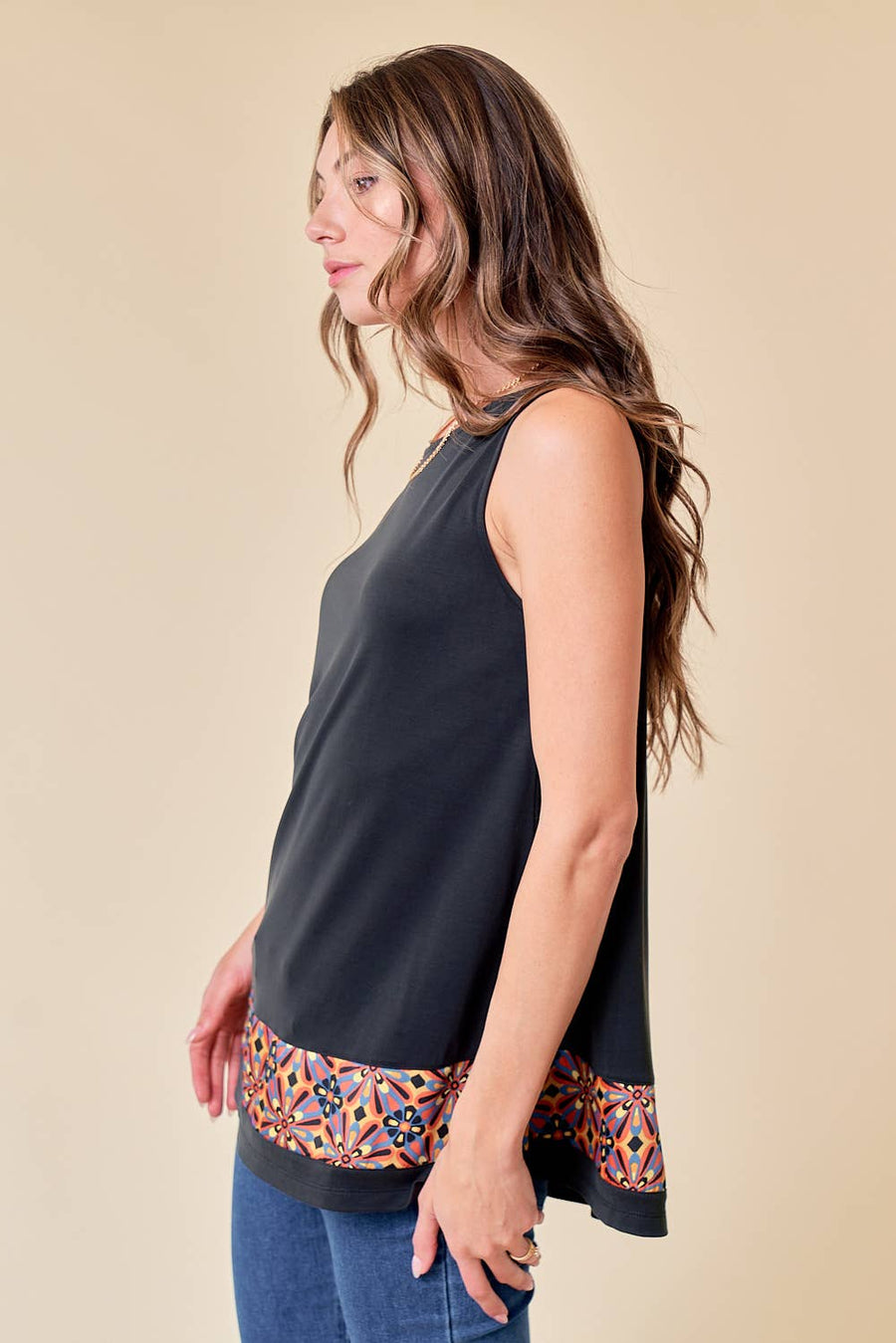 Printed Stripe Top