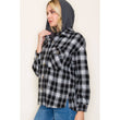 Load image into Gallery viewer, Twofer French Terry Plaid Jacket
