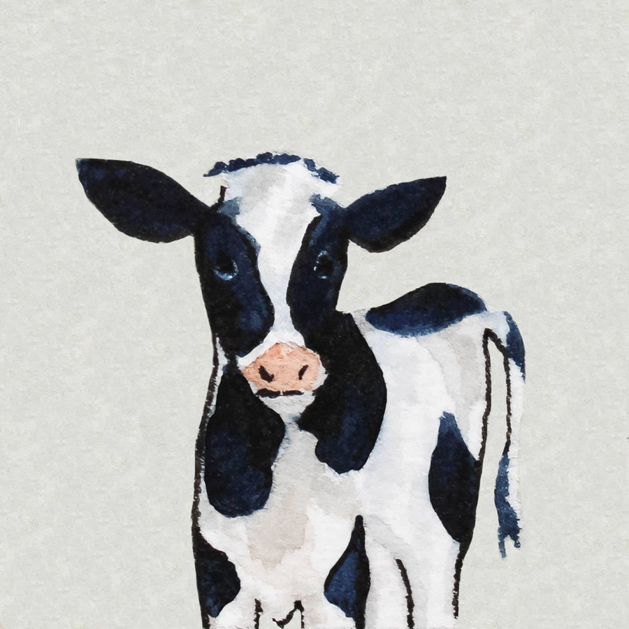 Magnet - 1" Cow Watercolor Print