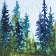 Load image into Gallery viewer, Magnet - 1&quot; Misty Forest Watercolor Print
