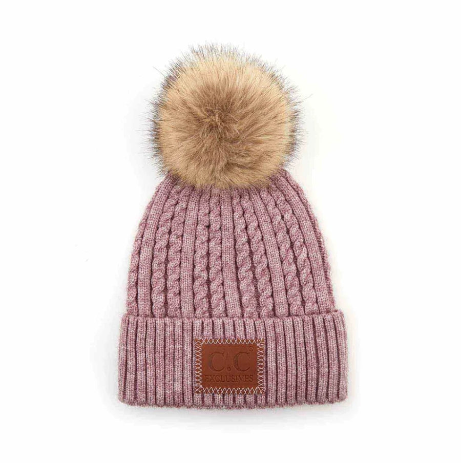 CC Beanies Braid w/pom