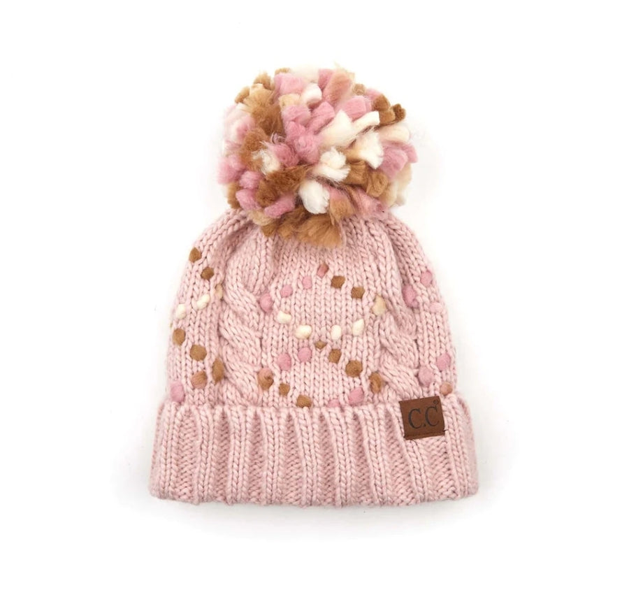 CC Beanie Chunky Yarn Pom