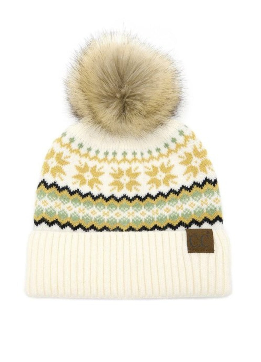 CC Beanies Fair isle print