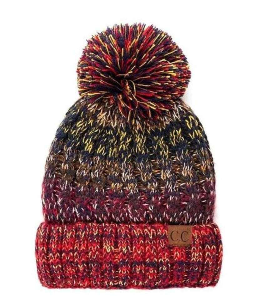 CC Beanie Chunky Yarn Pom