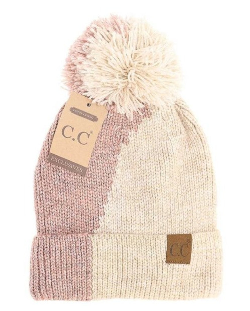 CC Beanie Chunky Yarn Pom