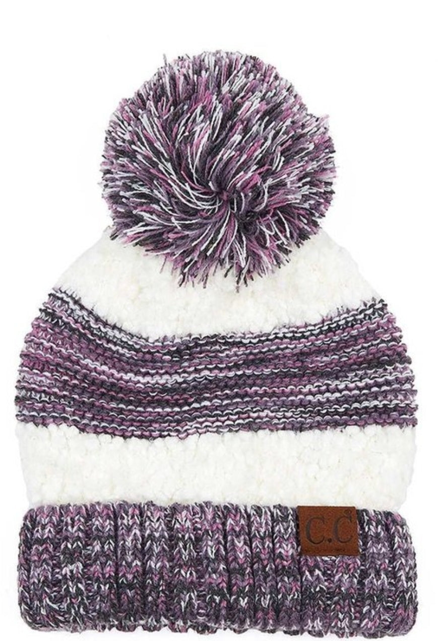 CC Beanie Chunky Yarn Pom